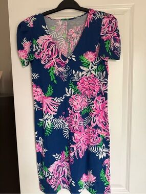 Lilly Pulitzer Aleece dress Ruffle your Feathers, Navy.  NWOT